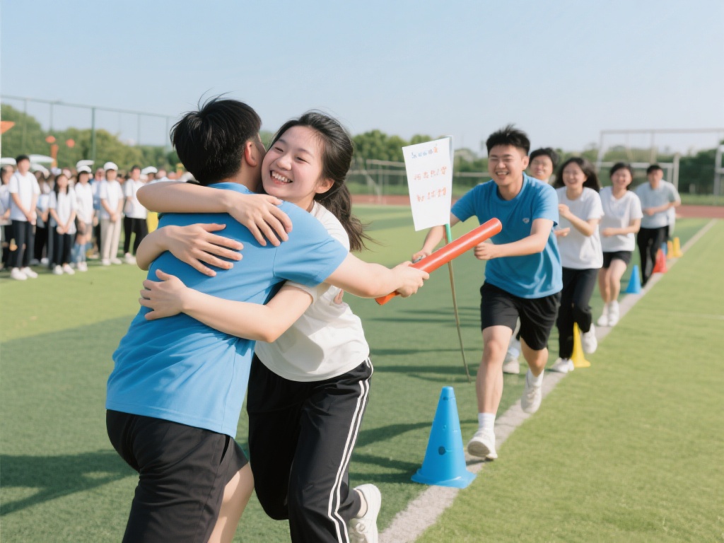 体育爱的抱抱游戏是一种结合了运动和情感互动的团队活