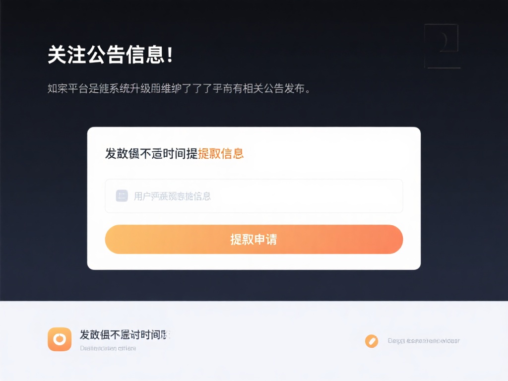 关注公告信息：如果平台正在进行系统升级或维护，可能